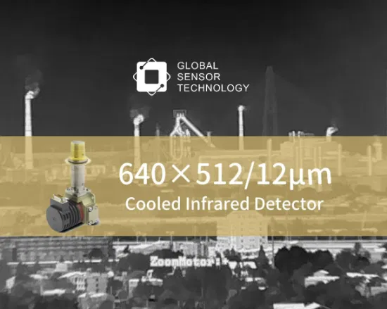 Sensor térmico MWIR infrarrojo de onda media de 640x512 píxeles refrigerado criogénicamente